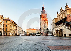 Tower in Krakow squae, Poland