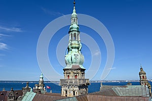Tower of Kronborg castle at Helsingor on Denmark