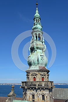 Tower of Kronborg castle at Helsingor on Denmark