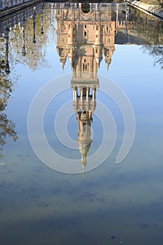 Tower on lake in Seville