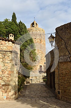 Tower Les Hores, old tow of Pals, Girona province, Catalonia