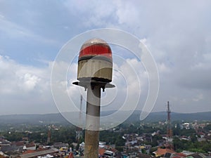 tower lights to detect the whereabouts of the tower remotely by airplane or helicopter pilots photo