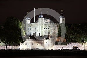 The Tower of London at night