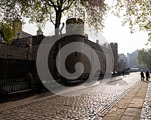 Tower of London during sunrise in London