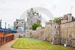 Tower of London and Tower Bridge. London, England