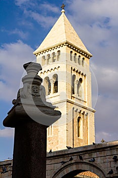 The tower Lutheran Church of the Redeemer (ErlÃ¶serkirche), Old City of Jerusalem