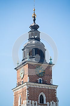 Tower Mariacki church in Krakow, Poland.