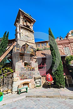 Tower at Marionette Theatre square in Tbilisi, Georgia