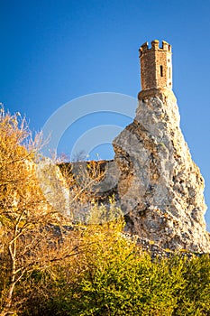 Tower of Medieval Castle Devin, Slovakia