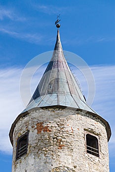 Tower of medieval castle in Haapsalu town, Estonia