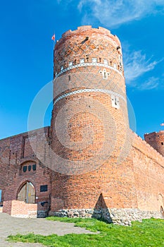 Tower of medieval Castle of the Masovian Dukes in Ciechanow, Poland photo