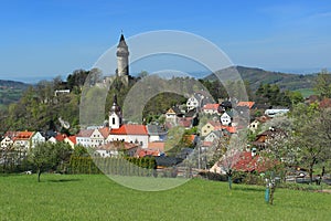 Tower of medieval castle in Stramberk