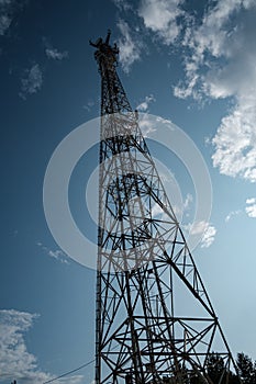 The tower of mobile communication antennas