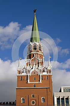 Tower of Moscow Kremlin. UNESCO World Heritage Site.