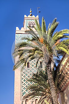 Tower of a Mosque in Marrakesh, Morocco