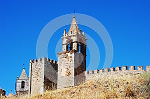 Tower of Mourao castle, Portugal photo