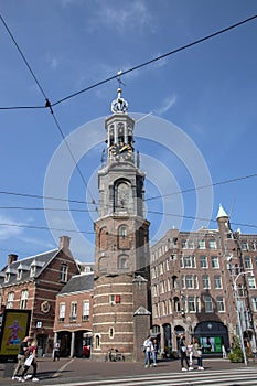 Tower At The Muntplein Square At Amsterdam The Netherlands 14-9-2021