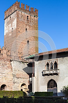 Tower and museum bulding of Castelvecchio Castel