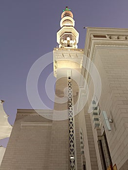 The Tower of Nabawi Mosque in Medina