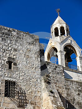 Tower of the Nativity church, Bethlehem, Palestine,