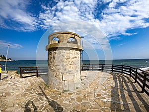 Tower near to the Black Sea from Sozopol, Bulgaria