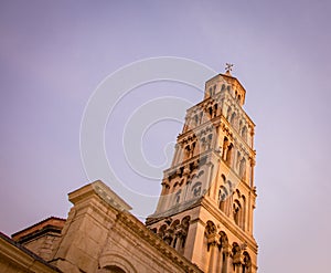 Tower at night in Split