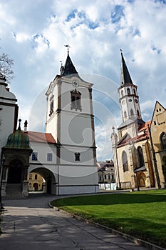 Tower and old church in Levoca.