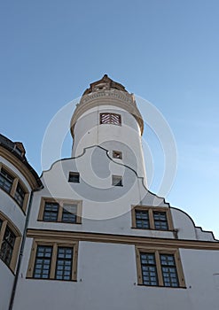 Tower of the old Renaissancecastle in Frankfurt-Hoechst