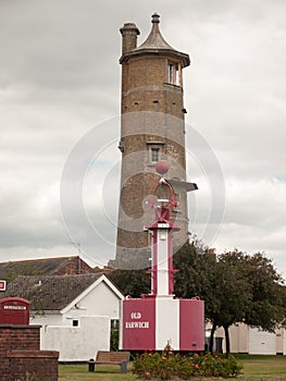 Tower outside on sea front of harwich in essex