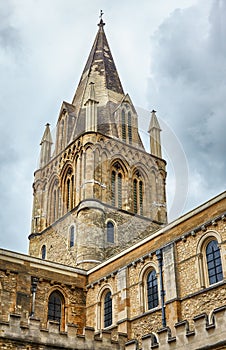 The crossing tower of Christ Church Cathedral. Oxford University. England