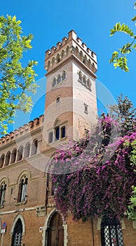 Tower of Palacio del Marques de la Motilla. Seville, Spain.