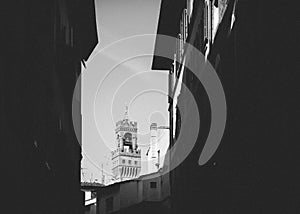 Tower of Arnolfo, Florence, Tuscany, Italy in black and white fine art style photo