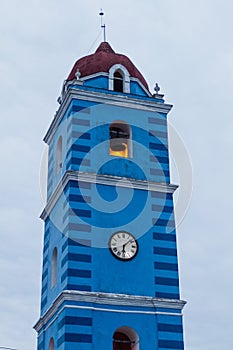 Tower of the Parroquial Mayor church in Sancti Spiritus, Cuba. Cuba`s oldest churc photo