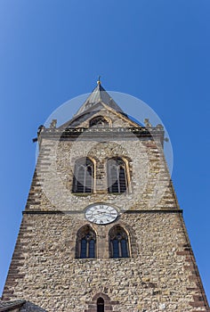 Tower of the Pfarrkirche church in Warburg