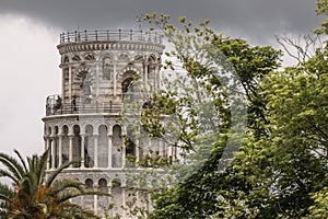 Tower of Pisa, steeple in the square of the Cathedral of Pisa