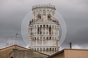 Tower of Pisa, steeple in the square of the Cathedral of Pisa