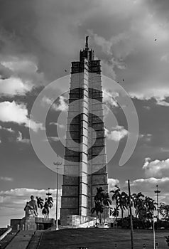 tower at the plaza de la revolucion