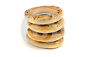 Tower of poppy bagels