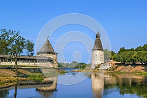 Tower of Pskov Krom Kremlin, Russia