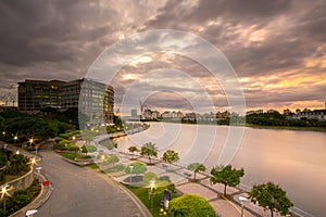 Tower of Putrajaya Holdings. PJH is the main developer of Putrajaya City.