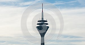 The tower Rheinturm of Dusseldorf in Germany