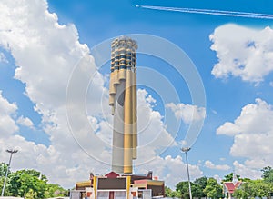 Tower of Roi Et city observatory, the symbol of local musical instrument, The public properties in Roi et province, Thailand