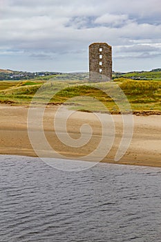 Tower ruins in Lahinch beach