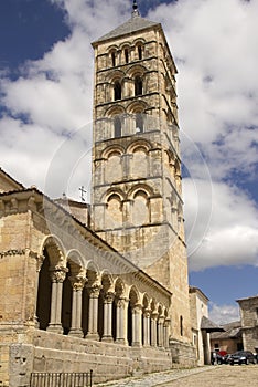 Tower of San Esteban Church in Segovia, Spain