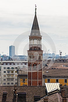 Tower of San Gottardo in Corte in Milan, Italy photo