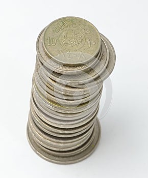 Tower of Saudi Coins Currency