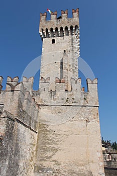 Tower of Scaliger Castle, Sirmione, Lombardy, Italy