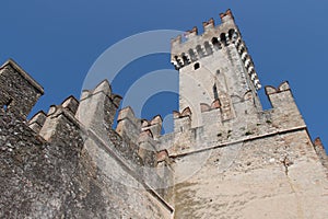 Tower of Scaliger Castle, Sirmione, Lombardy, Italy