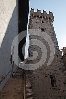 Tower of Scaliger Castle, Sirmione, Lombardy, Italy