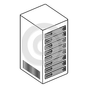 tower server isometric icon